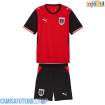 Camisa de time de futebol Áustria Replicas 1º Equipamento Infantil Mundo 2026 Manga Curta (+ Calças curtas)